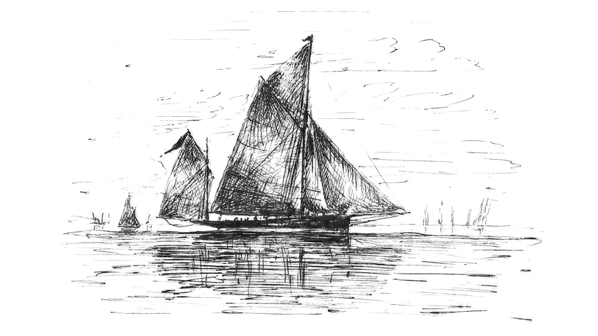 A ship, hand-drawn by King Carlos I of Portugal.